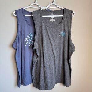 Hurley (LOT OF 2) Mens Muscle Tank Tops XXL Workout Gym Athletic Weightlifting